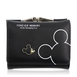 Spldsun Small Wallet, Slim Wallet with Coin Pocket, Wallet with Card Slots, Store and Protect ID, Credit Cards, Money, Photos, black, Modern