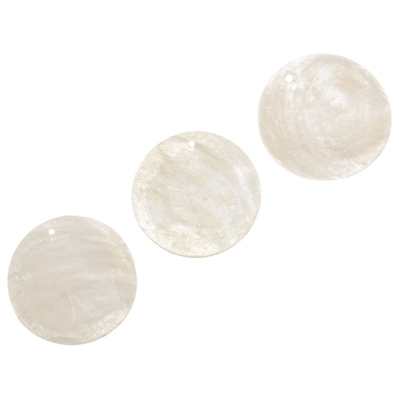Plate Beads 100 x Mother of Pearl Bowl Round 35