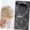 Baluue 1pc Bridal Hair Wreath Rhinestones Leaf Headband Hair Accessory