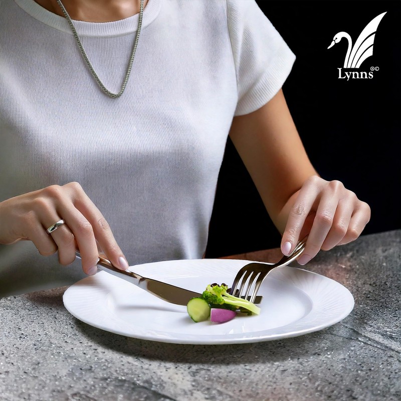 Lynns Paradise 10.5" Dinner Plate, Imperial White