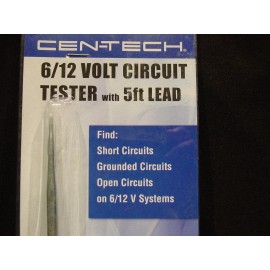 Cen-tech CIRCUIT TESTER 6/12 V Volt Auto Fuse Diagnostic Tool Needle Point Probe 5' Lead
