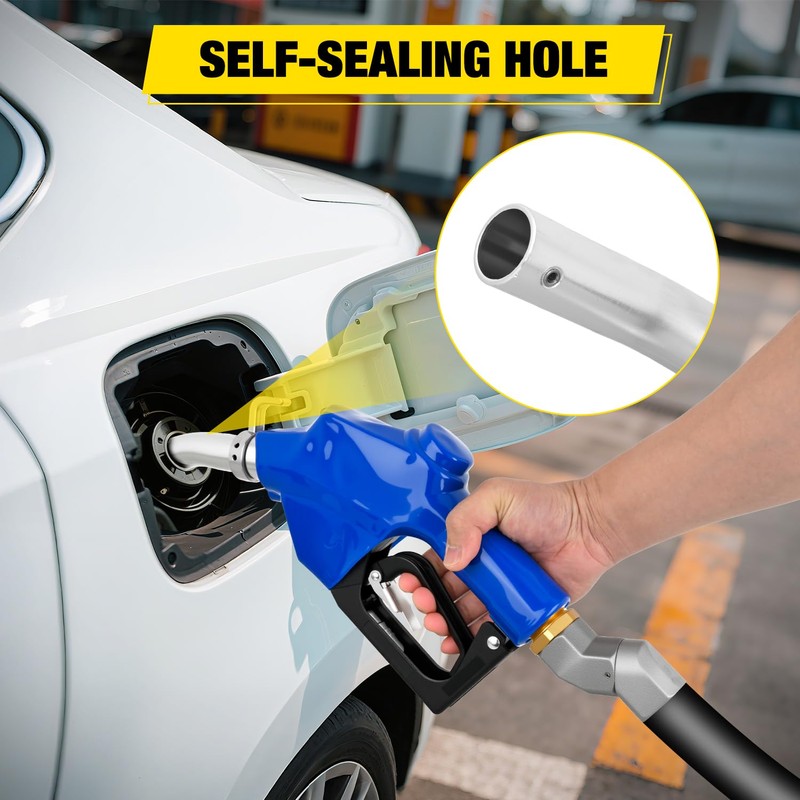 Nilight 1" NPT Fuel Nozzle with Fuel Hose Swivel, High
