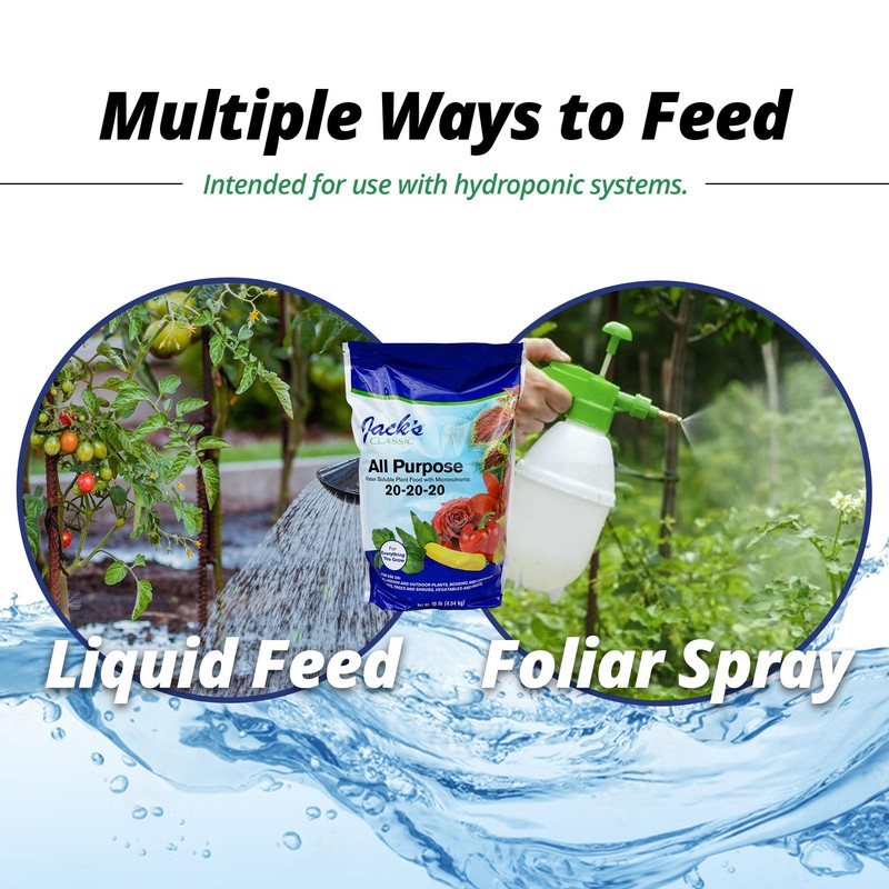 Jack's Classic 20-20-20 All Purpose Water-Soluble Fertilizer with Micronutrients to
