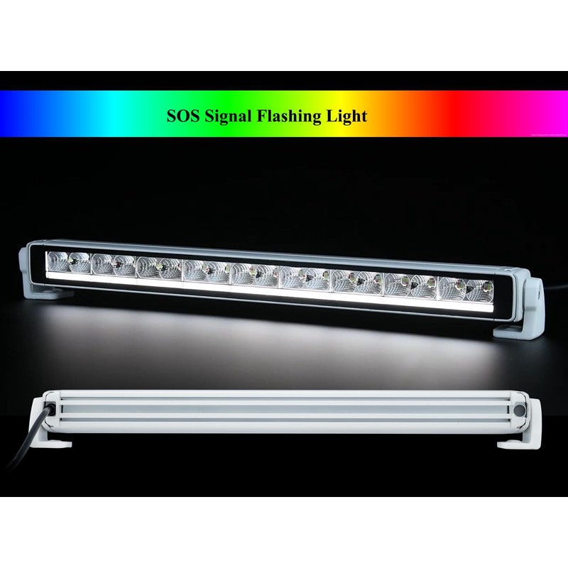 Vcanuplms RGBW Led Boat Light Bar, 20 inch Powerful Waterproof