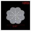 MY MIRONEY 10Pcs Mesh Plastic Canvas Kits Flower Shape Cross