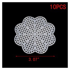 MY MIRONEY 10Pcs Mesh Plastic Canvas Kits Flower Shape Cross Stitch Plastic Canvas Tools Plastic Sheets Embroidery Craft Knit Tools