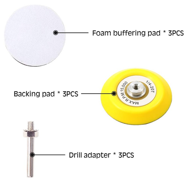 SPEEDWOX Hook and Loop Sanding Discs Pad Kit 3 Packs