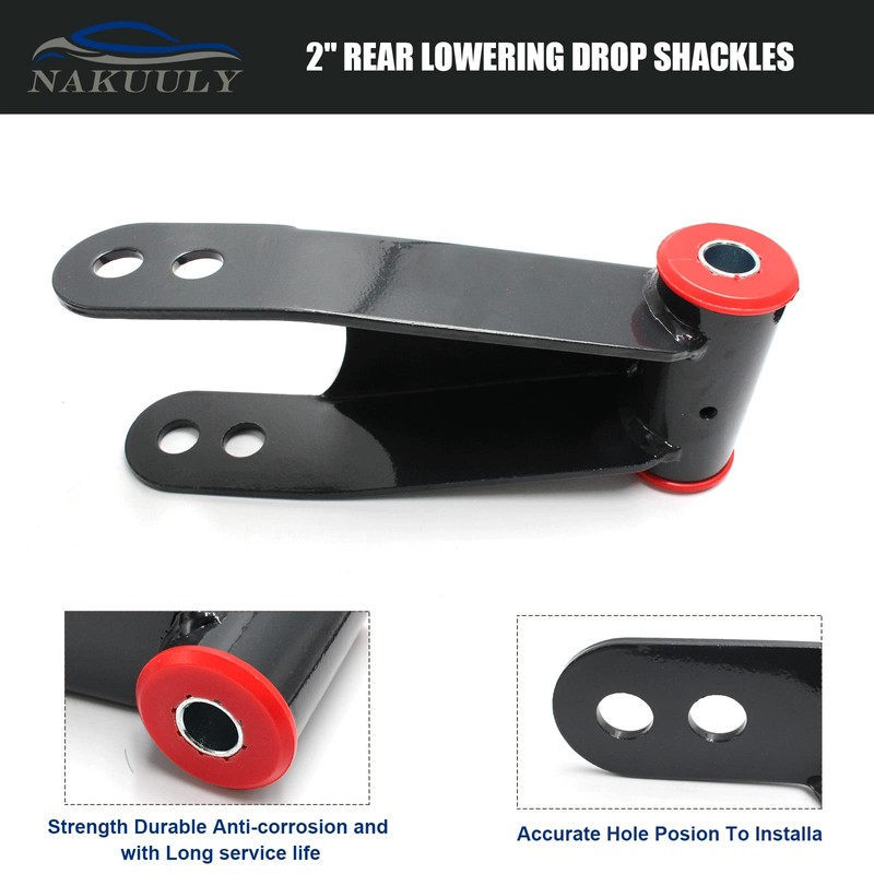 Nakuuly 2" Rear Drop Lowering Shackle Kit Compatible with 2019