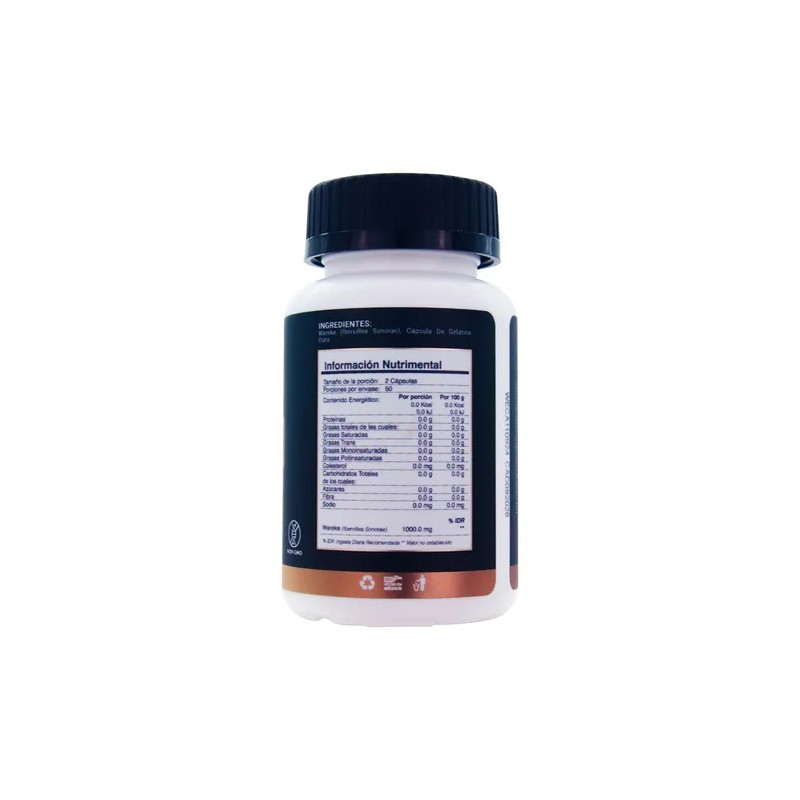 Suplemento Wereke Puro De 100 Cápsulas 500 Mg A4h Sabor