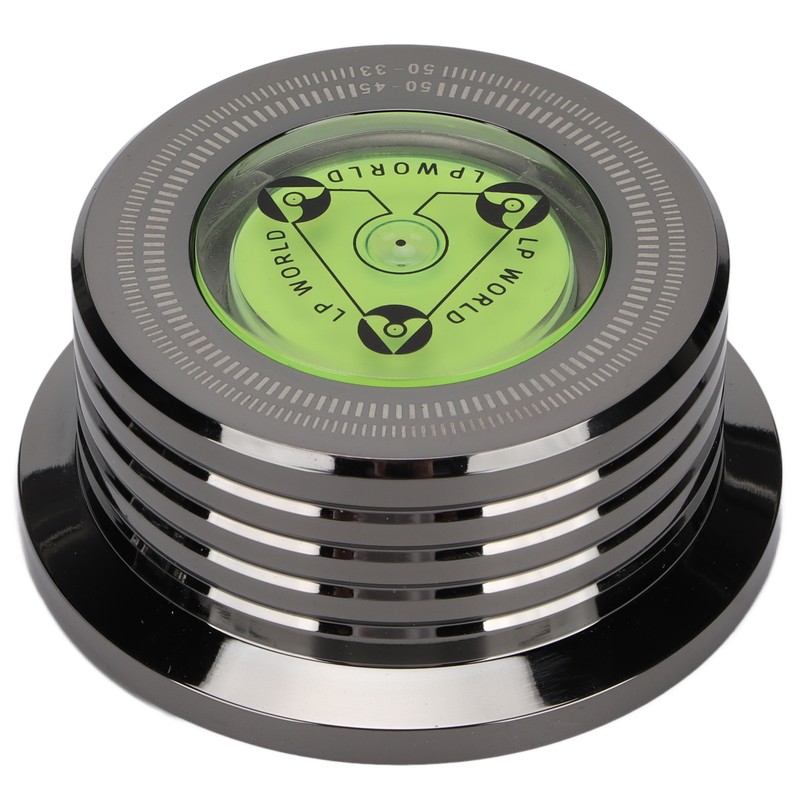 Record Weight Stablizer Aluminum Turntable Disc Clamp with Bubble Leveling
