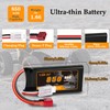 VICMILE 7.4V Lipo Battery Super Thin 2S 850mAh RC Battery