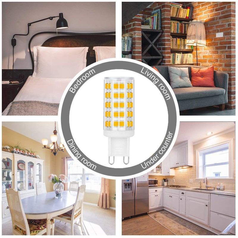 OHLGT G9 LED Bulbs Dimmable 6W (60W Halogen Bulb Equivalent),