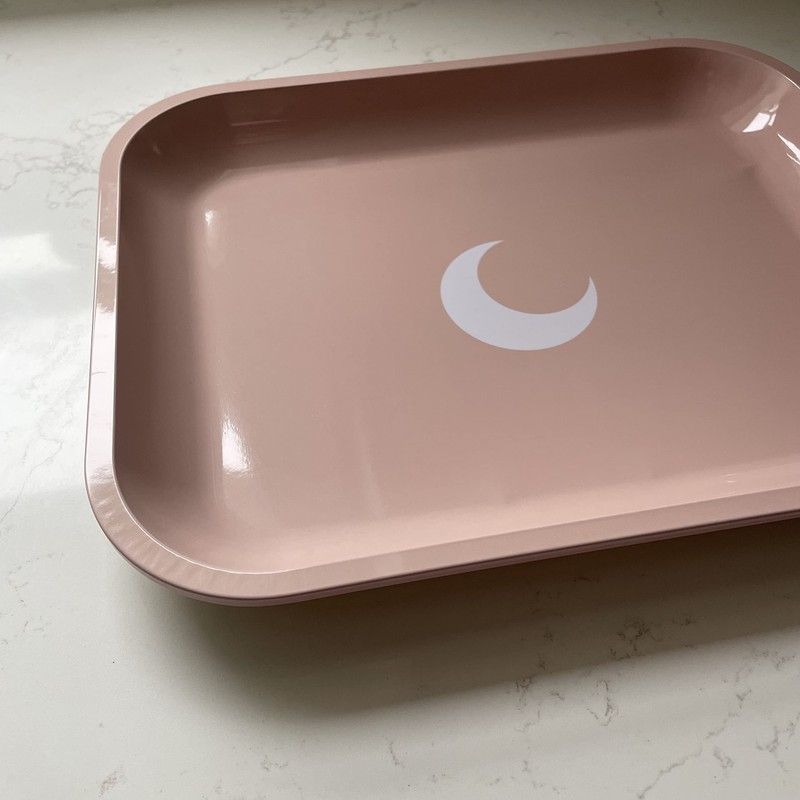 Brando Moon Large Metal Bowl Pink - Slightly Curved Edges