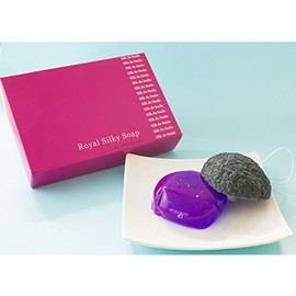 Konnyaku Silk Facial Wash Soap "Silk De Smile" Rose Facial Wash Soap, Konjac Puff Set
