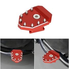 KLR650 Motorcycle CNC 3D Brake Pedal Red Rear Foot Extension Pedals Motorcycle Rear Pedals Footbrake Lever Pedal Enlarge Extension Pad Aluminum Alloy Compatible With KLR650 2008-2025