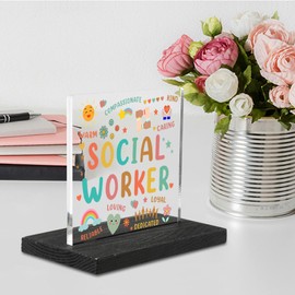 Thank You Gifts for Social Worker, Social Worker Gifts for Women, School Social Worker Gifts, Social Worker Week, Social Worker Appreciation Gifts Decorative Signs & Plaques YT433
