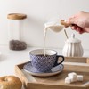 Selamica Ceramic 8 oz Cappuccino Cup Set with Saucers, Espresso