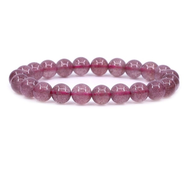 8mm Red Strawberry Quartzite Fashion Stone Round Beads Crystal Stretch