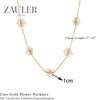 ZAULER Daisy Pearl Choker Necklace, Dainty Flower Trendy Necklace Gold