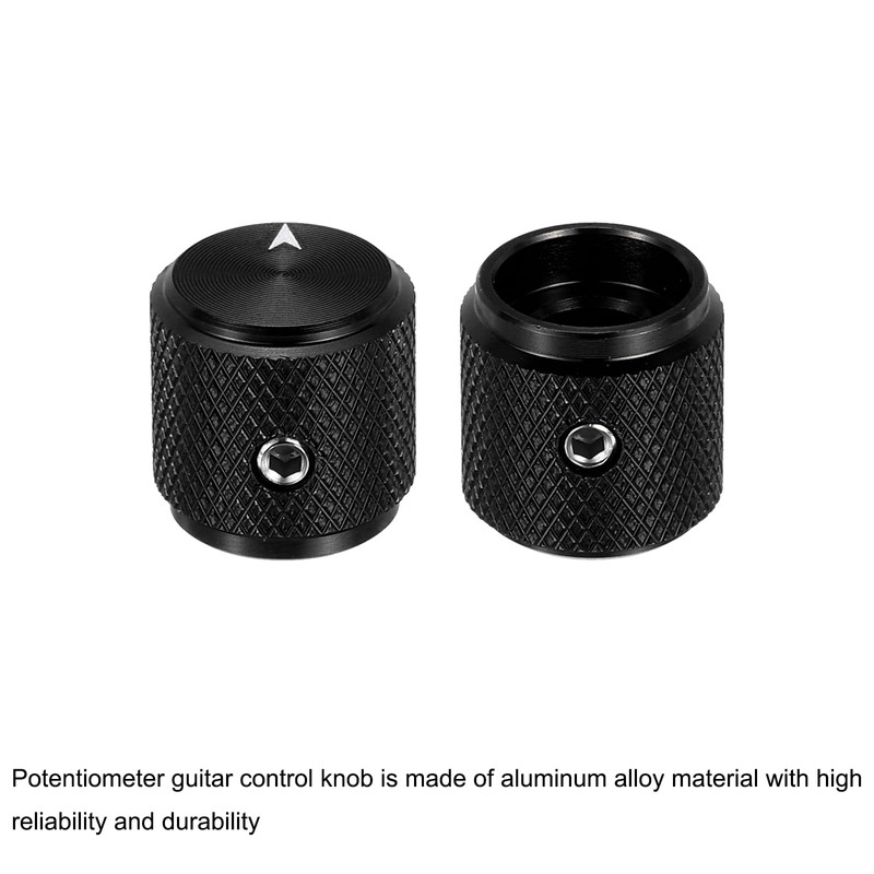 sourcing map 6 Pcs Aluminium Potentiometer Knobs, 1/4" (6mm) Universal