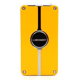 Larchmont Jackson Hole Triple Torch Butane Lighter with Built-in Punch Cutter (Yellow)