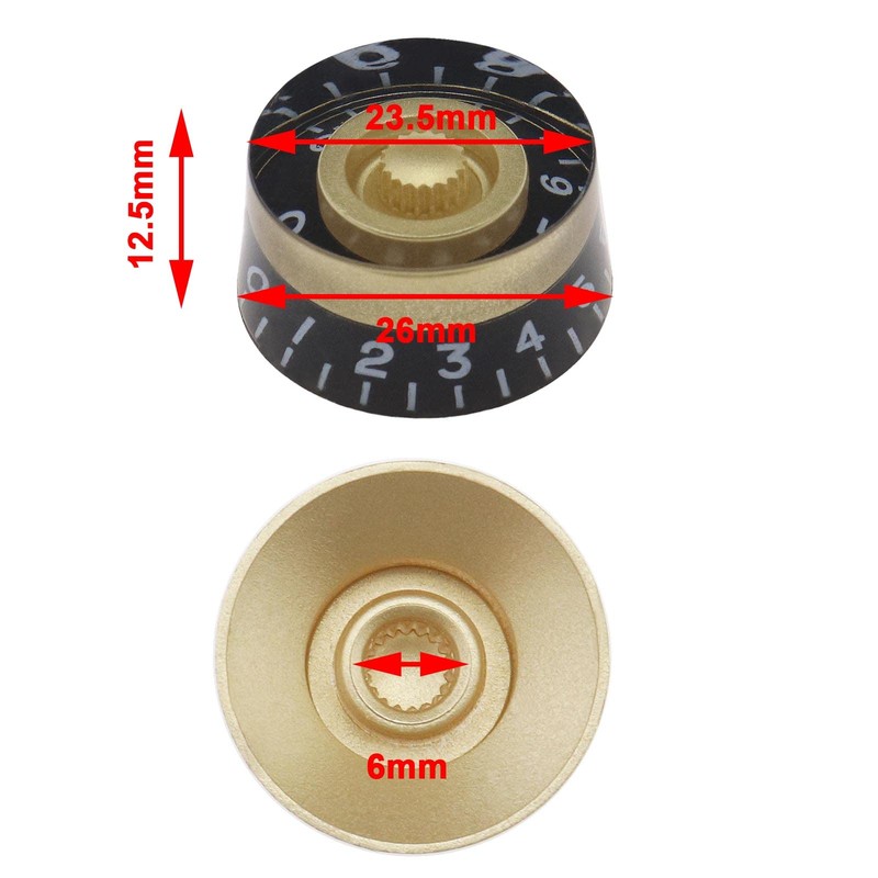 SG Store Pack of 4 6 mm Guitar Control Knobs