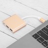 Type‑c to HDMiUSB3.1 Converter Aluminium Alloy Shell Compact Multi‑Port Support
