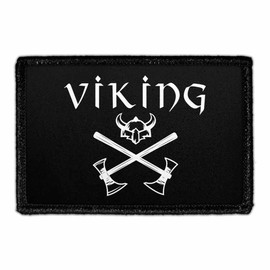 Viking - Axe | Hook and Loop Attach for Hats, Jeans, Vest, Coat | 2x3 in | by Pull Patch