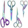 Belle Vous Titanium Coating Sewing Scissors (4 Pack) - Stainless