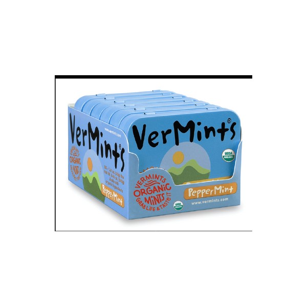 VerMints Organic Peppermint - 6 x 40g Tin Pack