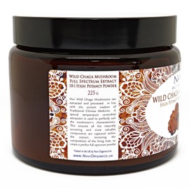 Na'vi Organics Wild Harvested Chaga Mushroom (Dual Extraction) Extract Powder (225 g)