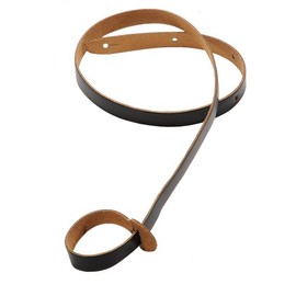 Levy's Leathers M19-BLK Leather Mandolin Strap,Black, Large