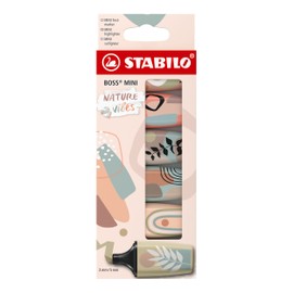 STABILO BOSS MINI Naturevibes - Resaltador - Paquete de 6 - Varios colores
