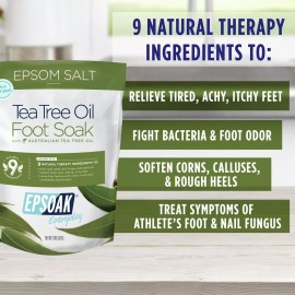 Epsoak Aceite De Árbol De Té Pie Empapa Con Epsoak Sal De Epsom - 2