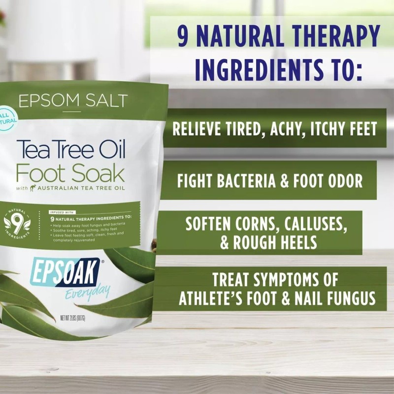 Epsoak Aceite De Árbol De Té Pie Empapa Con Epsoak