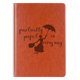 WHLBHG Mary Movie gift Leather Journal Notebook Poppin Umbrella Fans Gift Practically Perfect in Every Way Movie Inspired Gifts for Mary Fans (Perfect in every way)