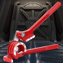 Natudeco Manual Pipe Tube Bender, 180 Degrees Tubing Bender Heavy Duty Manual Tube Bender Handheld 6/8/10mm Pipe Bending Tool Machine Tube Bending Pliers for Copper Metal