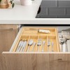 Elama Bamboo Wood Expandable Drawer Organizer Tray, Utensil Storage, Desk
