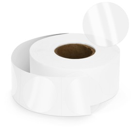 KINGLAKE Clear Circle Clear Seal Stickers 1000Pcs - 1Inch Transparent Round Stickers for Envelopes, Boxes, Gift Packaging, Mailing