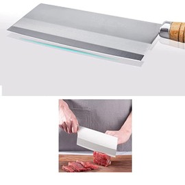 TrueCraftware- 8-1/2" Cast Iron Bone Knife/Cleaver with Wooden Handle- Meat Bone Chopper for Butcher Slicing Vegetables Butcher Chopper Kitchen Knife for Home Kitchen and Restaurant