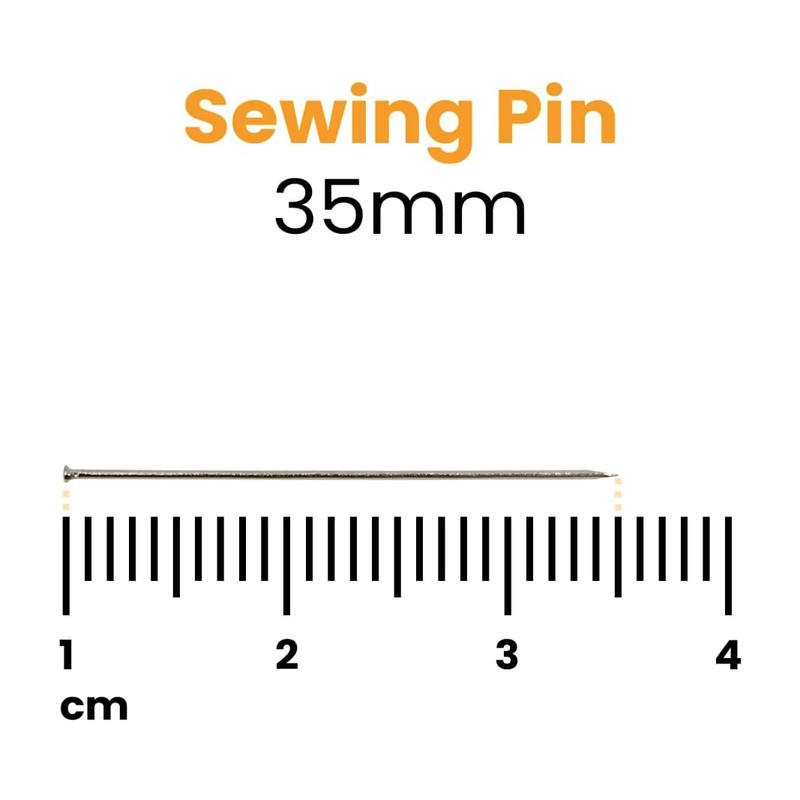 100g Ultra Fine Pins 0.5mm x 35mm with Plastic Case