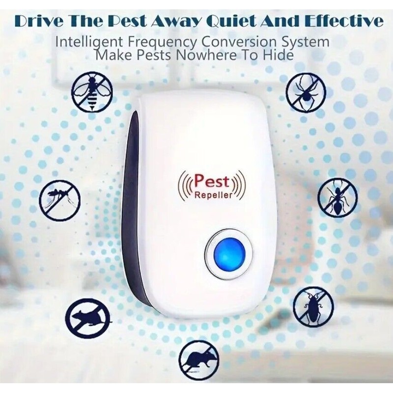 Pest Reject 2pcs Ultrasonic Pest Reject Home Control Electronic Repellent