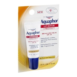 Aquaphor Lip Repair + Protect, Broad Spectrum SPF 30 0.35 oz (Pack of 9)