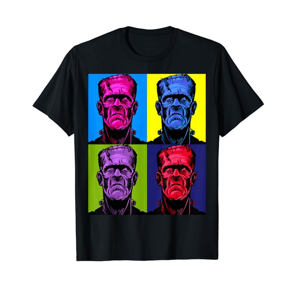 Frankenstein 80s Retro Style Halloween Lazy Costume T-Shirt