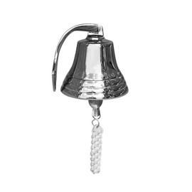 Metallix Hanging Bell | Hanging Bells for Door, Reception, School, Outdoor, Indoor, Dinner & Chruch | Heavy Aluminum Ship Bell |Luxurious Nickel Coated Premium Ship Bells- 5 Inch (Chrome)