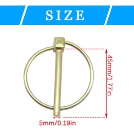 CEEYSEE 5pcs Folding Cotter Pins 5mm x 45mm Folding Pin Folding Pins for Trailers, Trucks, Tractors, Dumppers, Farm, Lawnmower (O5mm x 45mm)