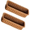 Cabilock 2pcs Wicker Cutlery Basket Rectangular Woven Baskets Bins Rattan