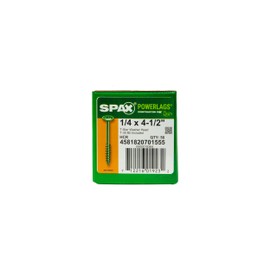 SPAX 1/4" x 4-1/2" Exterior Washer Head Structural Wood Lag Screws Powerlags Torx T-Star (50 EA) Bit Included Heavy Duty Rust Resistant