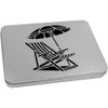 Azeeda 220mm 'Deck Chair With Parasol' Metal Hinged Tin/Storage Box
