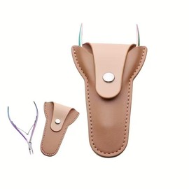 DAIXIANGER Professional Cuticle Nipper Holster, Protective Leather Case for Nail Care Tools, Travel-Friendly Pouch for Manicure & Pedicure Accessories